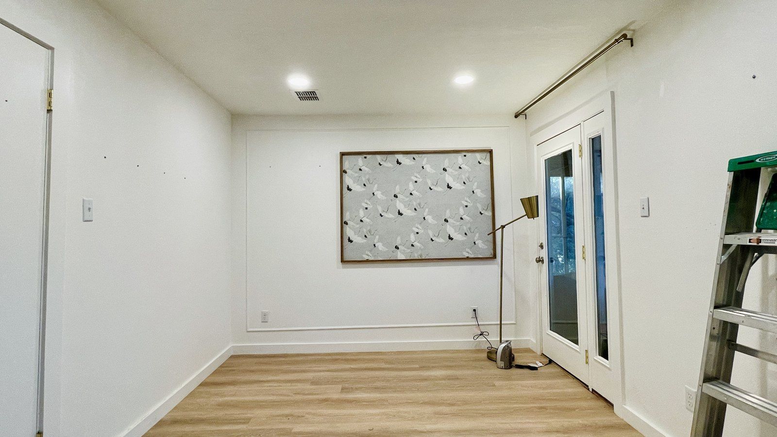 Before: the same room, empty
