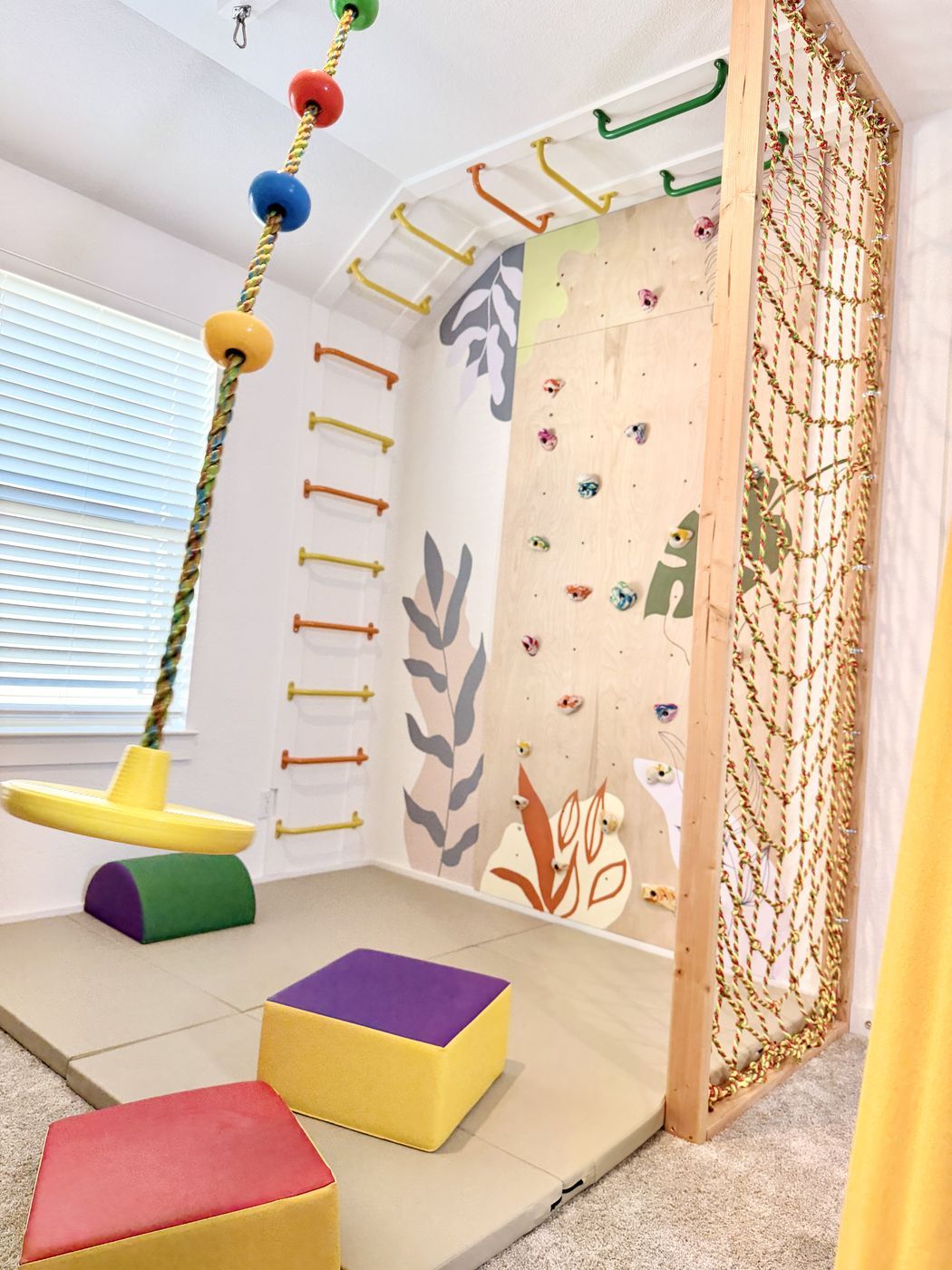 Disc swing and soft play blocks